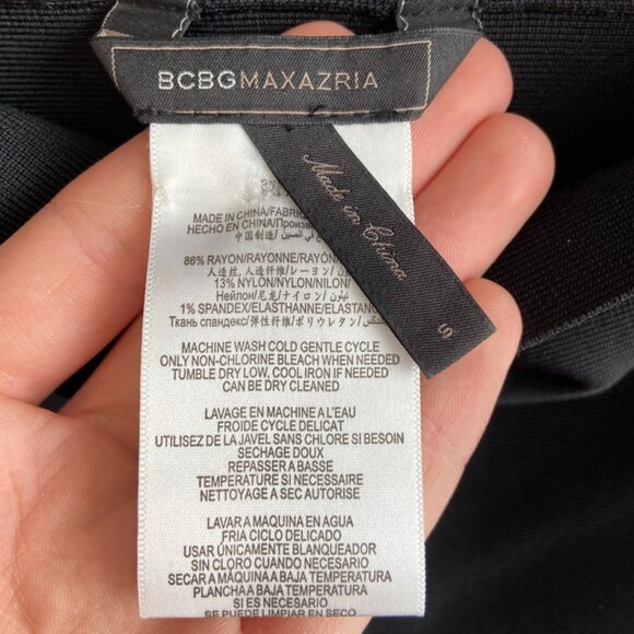 BCBCMaxAzria Black & White Joelle Color Block Bandage Pencil Skirt - Picture 5 of 7